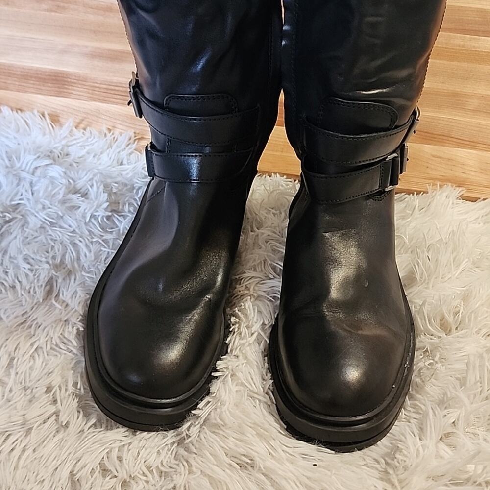 SAM EDELMAN FREDA TALL LEATHER RIDING BOOTS WOMENS SIZE 8.5 BLACK - Picture 6 of 16